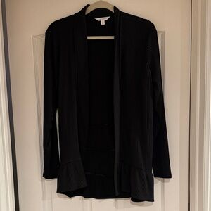 LC Lauren Conrad Black Ribbed Cardigan